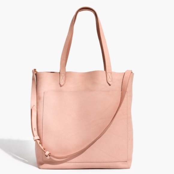 Madewell Handbags - NWT Madewell Medium Transport Tote Tinted Blush Leather